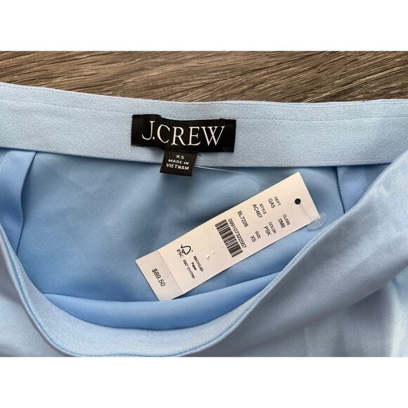 NWT J. Crew Gwyneth Slip Skirt In Placid Sky Blue Size XS - Picture 6 of 7